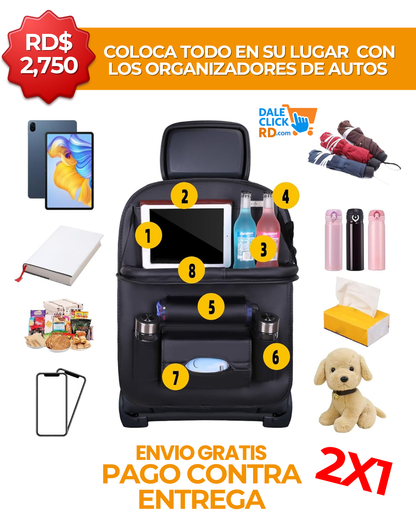 Organizador de Auto Elegante y Práctico 2X1