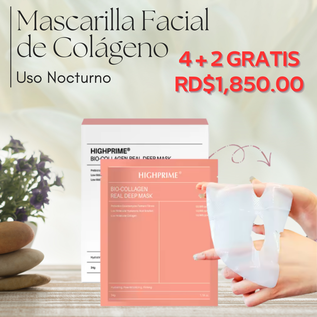 Mascarilla Facial de Colágeno | Uso Nocturno