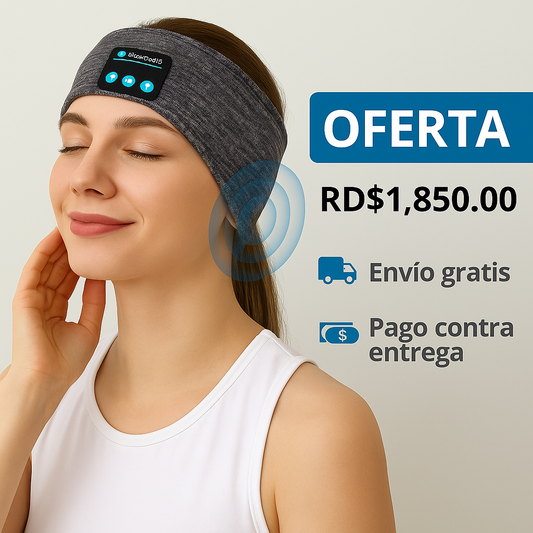 Banda Bluetooth con Auriculares para Dormir y Entrenar