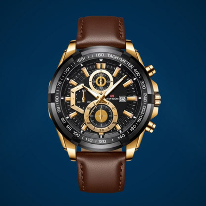 Reloj de Cuarzo con Correa de Cuero Genuino