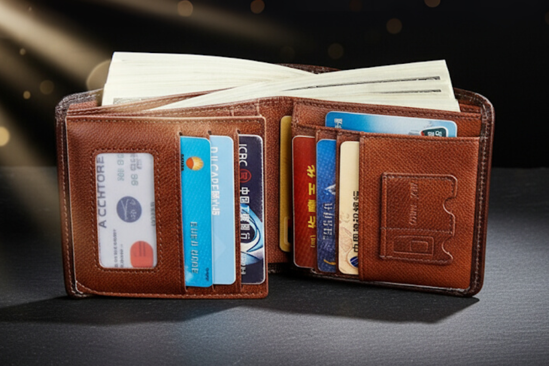 Billetera Triple de Cuero